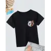 iegiyim™ Unisex Çocuk Baskılı T-Shirt - Siyah