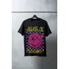 iegiyim™ Unisex Oversize 24/1 Penye DTF Baskılı Tişört - DTF123