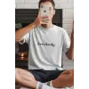 iegiyim™ Unisex Oversize 24/1 Penye DTF Baskılı Tişört - DTF237