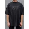 iegiyim™ Unisex Oversize 24/1 Penye DTF Baskılı Tişört - DTF284