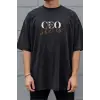 iegiyim™ Unisex Oversize 24/1 Penye DTF Baskılı Tişört - DTF286
