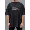 iegiyim™ Unisex Oversize 24/1 Penye DTF Baskılı Tişört - DTF294