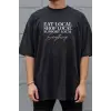 iegiyim™ Unisex Oversize 24/1 Penye DTF Baskılı Tişört - DTF295