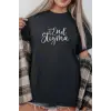 iegiyim™ Unisex Oversize 24/1 Penye DTF Baskılı Tişört - DTF296