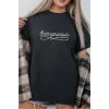 iegiyim™ Unisex Oversize 24/1 Penye DTF Baskılı Tişört - DTF298
