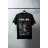 iegiyim™ Unisex Oversize 24/1 Penye DTF Baskılı Tişört - DTF78