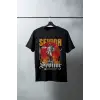 iegiyim™ Unisex Oversize 24/1 Penye DTF Baskılı Tişört - DTF82
