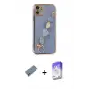 iPhone 12 Kılıf Nova Işık Prime - Siyah Bilvis 5in1 3D Magic Cam Ekran Koruyucu + Metal Kamera Lens Koruma Cam - AKYL