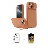 iPhone 14 Kılıf İz Modern Prime - Siyah Buffer Cam Ekran Koruyucu + Shine Kamera Lens - KI