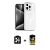 iPhone 14 Pro Max Kılıf Nova Asil Prime - Siyah Buffer Cam Ekran Koruyucu + PVD Metal Kamera Lens - TU