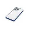 Joko Apple İphone 15 Pro Max Metal Bumper Mat Kapak - Lacivert