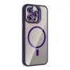 Joko Apple İphone 15 Pro Max Remim Lensli Magsafe Standlı Kapak - Derin Mor