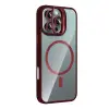 Joko Apple İphone 16 Pro Max Remim Lensli Magsafe Standlı Kapak - Bordo