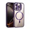 Joko Apple İphone 16 Pro Max Remim Lensli Magsafe Standlı Kapak - Derin Mor