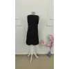 Kadın Askılı V Yakalı Mini Elbise