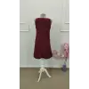 Kadın Askılı V Yakalı Mini Elbise