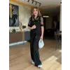 Kadın Fileli Kapüşonlu Modal Ceket