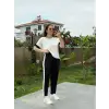 Kadın Modal Dokulu Kumaş Yanı şeritli Takım