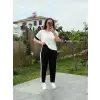 Kadın Modal Dokulu Kumaş Yanı şeritli Takım