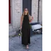 Kadın Sıfır Kollu Bisiklet Yaka Viskon Elbise