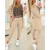 Kadın Uzun Kollu Krep üçlü Takım