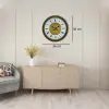 Kahverengi 36 Cm Desenli Duvar Saati