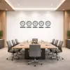 Kahverengi Modern 36 Cm 5 li Tabelalı Dünya Saatleri Seti