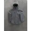 Kapşonlu Üç İplik Penye Basic SweatShirt - Boyalı Gri