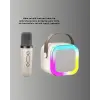 Karaoke Mikrofon Hoparlör Seti Bluetooth Kablosuz Taşınabilir