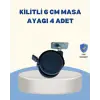 Kilitli Mobilya Tekerleği 6 Cm 4’lü Kolay Kurulum