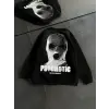 Kışlık Bisiklet Yaka Baskılı SweatShirt - Siyah
