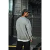 Kışlık Bisiklet Yaka Üç İplik Basic SweatShirt - Gri