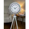 Klasik Rakamlı Beyaz Tripod Ayaklı Saat