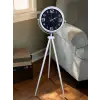 Kontrast Tasarım Beyaz Tripod Ayaklı Saat