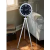 Kontrast Tasarım Beyaz Tripod Ayaklı Saat