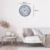 Krem 36 Cm Dekoratif Modern Duvar Saati