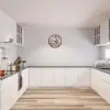 Krem 36 Cm Dekoratif Mutfak Duvar Saati