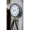 Krom Dekoratif Tasarım Tripod Ayaklı Saat