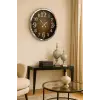 Krom Işıltılı Zaman 52 Cm Metal Duvar Saati