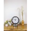 Krom Metal Çini Desen Masa Saati 25×20 cm