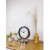 Krom Metal Dekoratif Masa Saati 25×20 cm