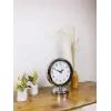 Krom Metal Dekoratif Masa Saati 25×20 cm