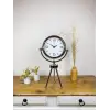 Krom Metal Mini Tripod Modern Masa Saati 45×26 cm