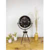 Krom Metal Mini Tripod Tasarım Masa Saati 45×26 cm