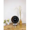Krom Metal Siyah Retro Masa Saati 25×20 cm