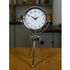 Krom Modern Classic Üç Ayaklı Metal Masa Saati