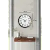 Krom Roma Rakamlı 40 Cm Metal Modern Duvar Saati