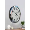 Krom Şıklık 52 Cm Metal Modern Duvar Saat