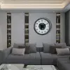 Krom Şıklık Sade 60 Cm Çarklı Duvar Saati