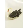 Kuğu Mineli Taşlı Broş